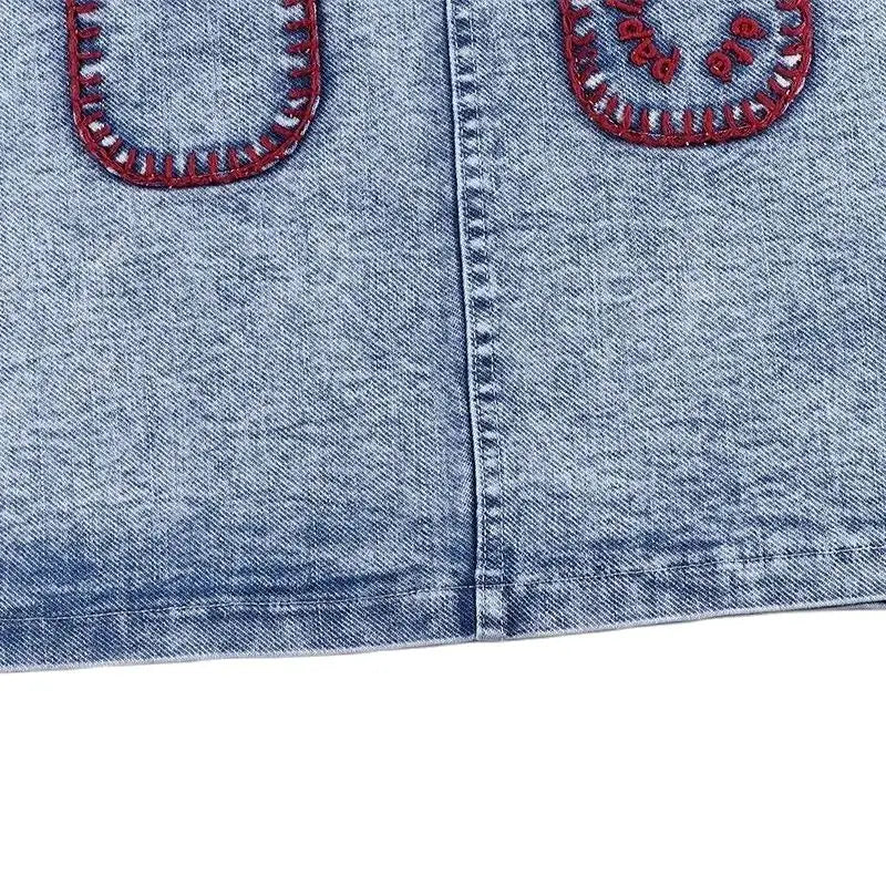 6m-12t 2024 New Summer Spring Denim Famliy Clothing Set Girls Suspender Dress Skirt Baby Sleeveless Romper Overall Boys Shirt