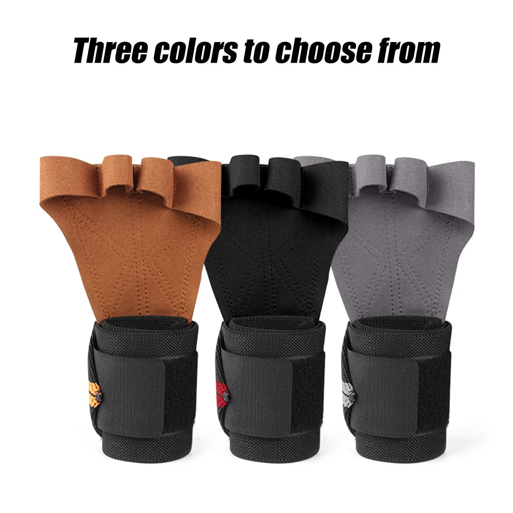 1 Pair Weight Lifting Training Gloves Fitness Sports Body Building Gymnastics Grips Gym Hand Palm Wrist Protector Gloves