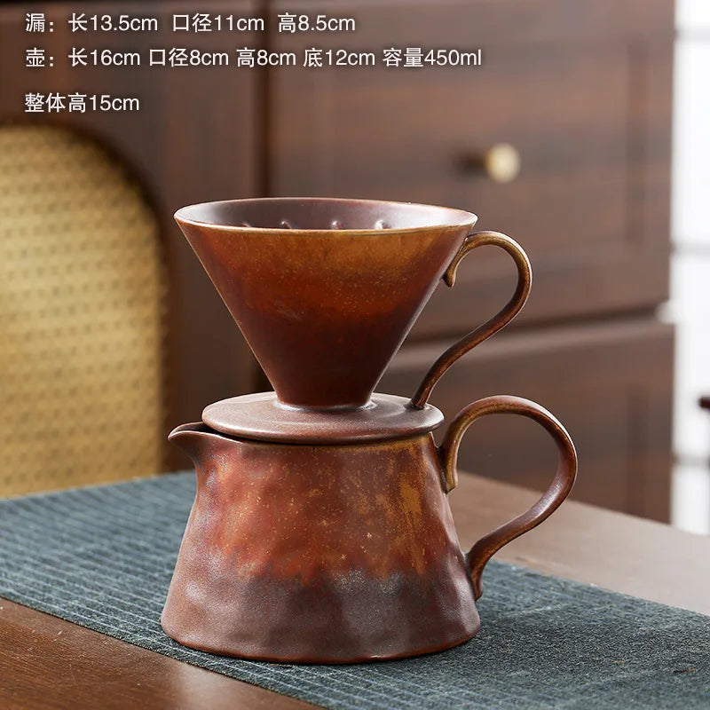 Ceramic V60 Coffee Dripper Funnel Large Capacity Sharing Pot Hand Pour Tool