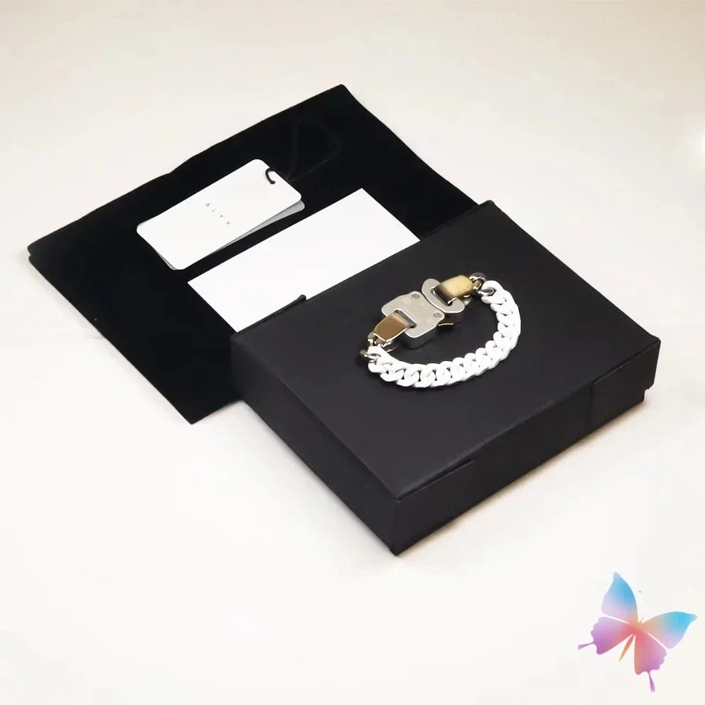 Unisex Street Fashion Trend 1017 ALYX 9SM Functional Bracelet Gift Box Packaging Open Buckle Men Women ALYX Accessories
