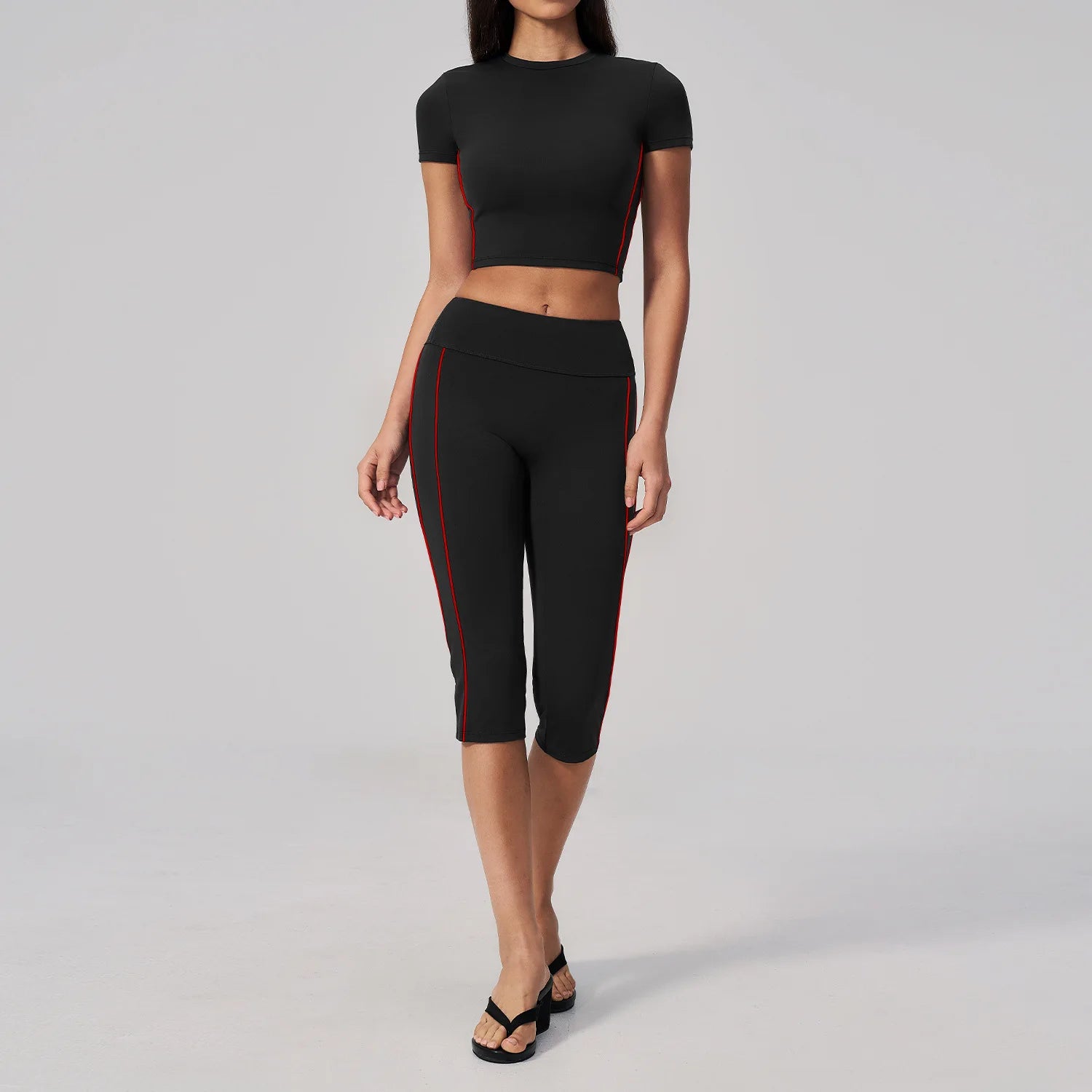 2PCS Yoga Set Women Tracksuit Sports Outfit Gym Set Running Workout Clothes Short Sleeves Sports Bra Athletic Wear Yoga Clothing