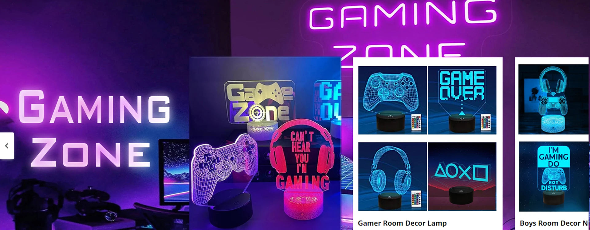 Game Rifle 3d Led Night Light Gaming Desktop Room Decoration Game Atmosphere Light Table Lamp Birthday Christmas Gifts for Boys