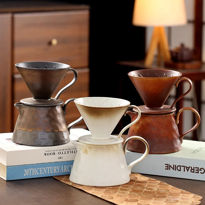 Ceramic V60 Coffee Dripper Funnel Large Capacity Sharing Pot Hand Pour Tool
