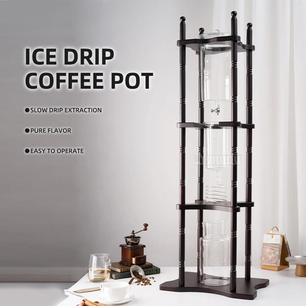 25 Cup Cold Brew Coffee Maker, Commercial & Home Use Glass Iced Tea Maker with Dripper