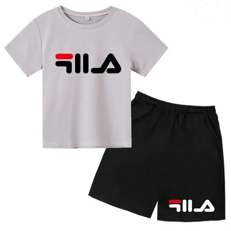 2-13Y Kids Spring & Autumn Casual Cartoon & Letter Print 2-Piece Set Hoodie & Jogging Pants Tracksuit Outfits for Boys & Girls