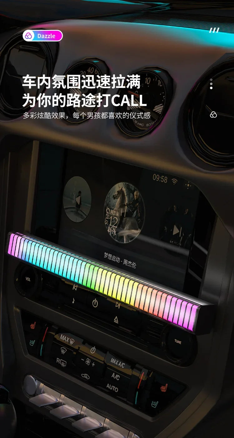 LED Rhythm Gaming Ambient Light Sound Control Light Smart APP Control Music Rhythm Ambient Light Desktop Decoration