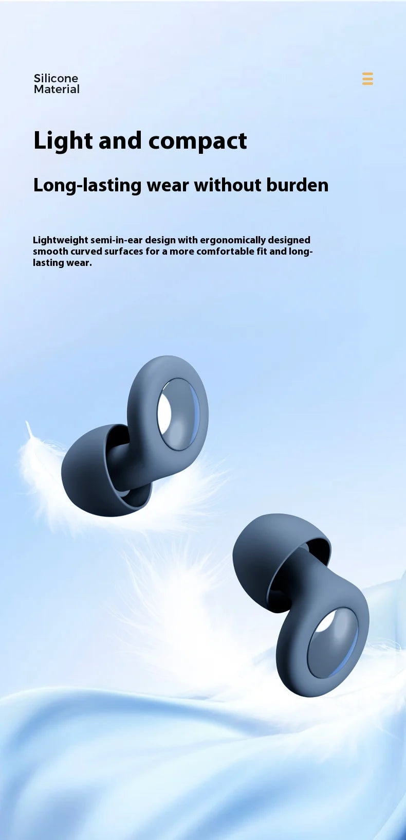 EASYBUDS Sound Insulation And Noise Prevention Earplugs Noise Reduction Sleep Products Deep Sleep Earplugs Silent Earplugs