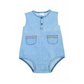 Summer kids clothes denim blue boy and girl dress t-shirt top set baby romper skirt colorful embroidery stripes children outfit