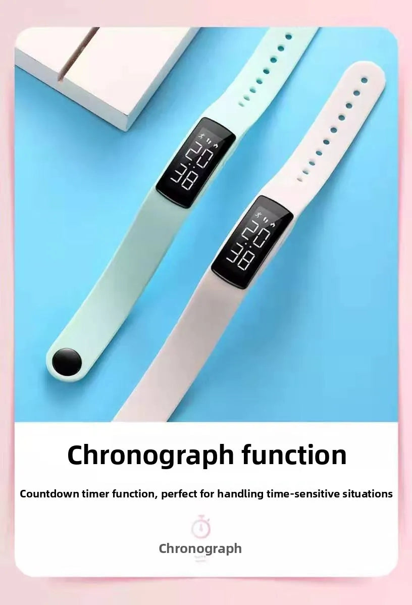 Sports smart bracelet with vibration alarm clock, running pedometer bracelet for male and female students