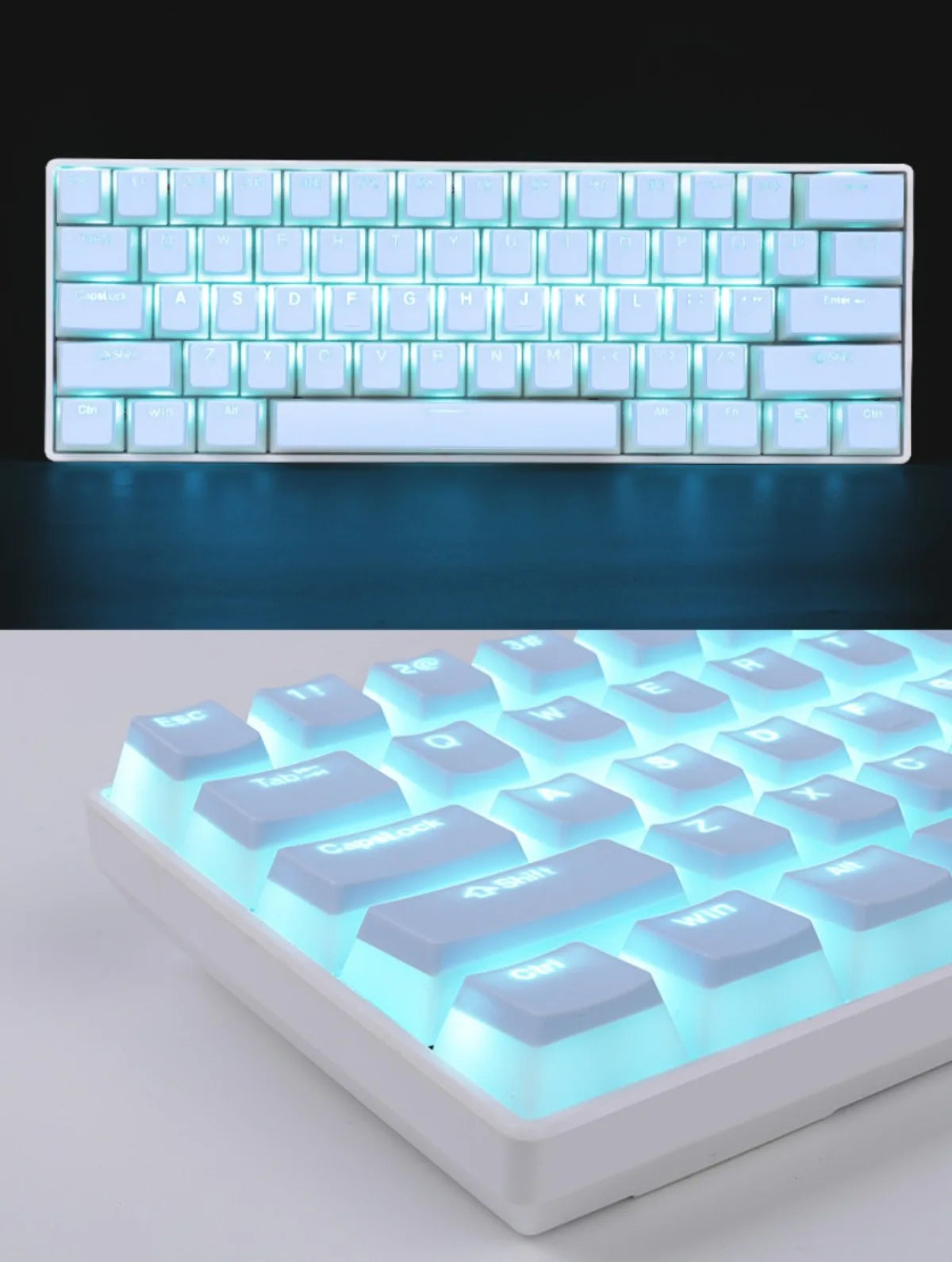 Pudding Keycaps, PBT Shine Through Keycaps 130 Keys Set OEM Profile, for 100%, 75%, 65%, 60% Keyboard for Mechanical Keyboard