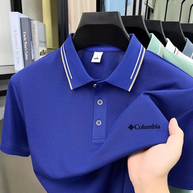 High end brand 2026 hot selling new classic letter embroidered breathable polo shirt fashionable men comfortable casual shorttop