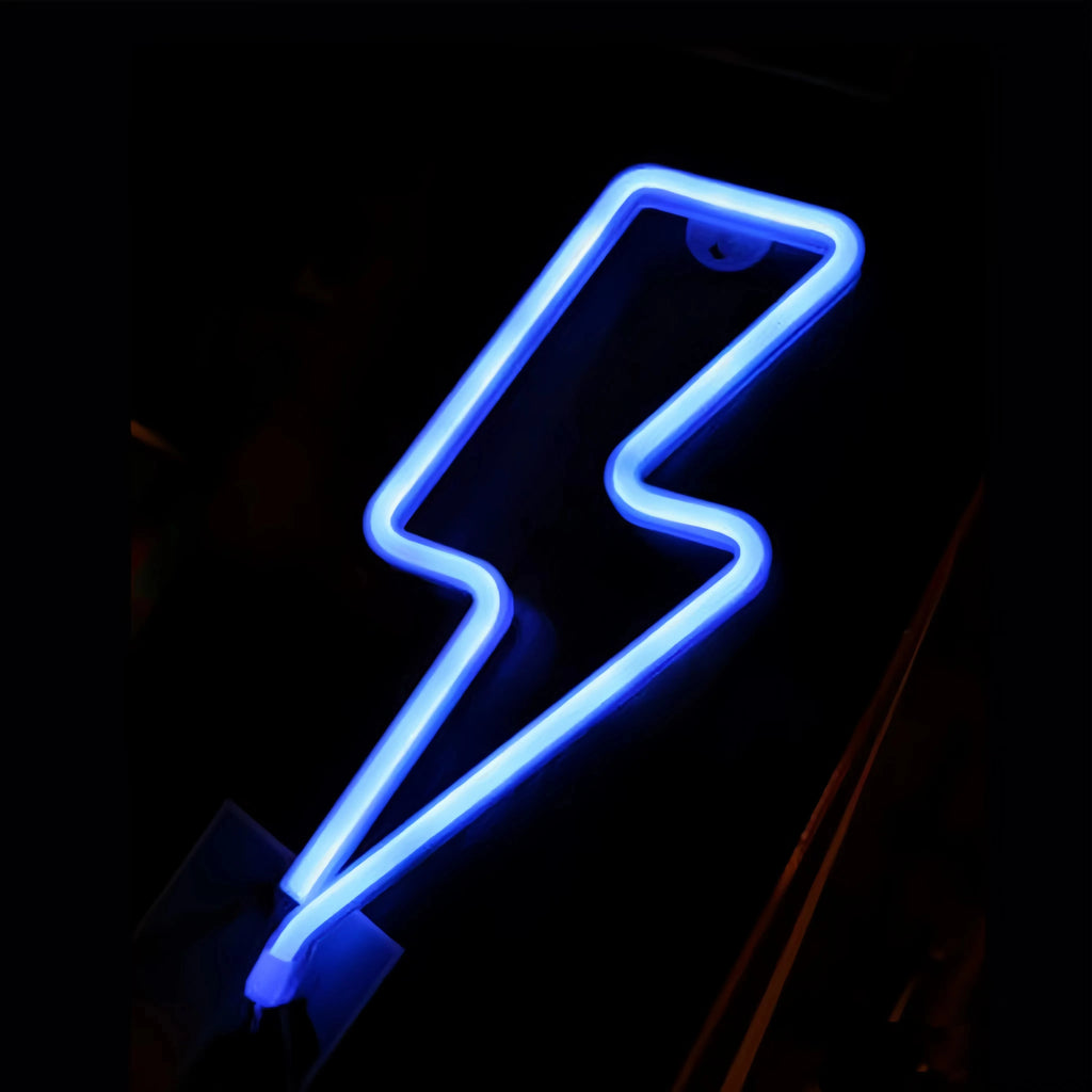 Lightning LED neon light, USB/battery powered, bedroom, gaming room, living room, office, wedding, birthday, party supplies
