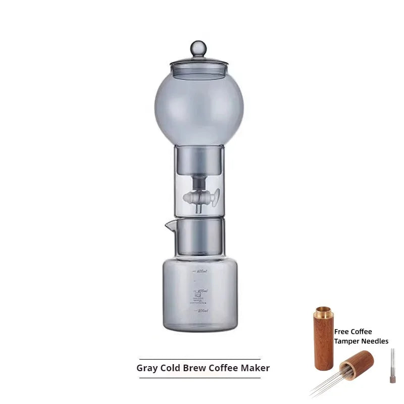 Ice Drip Coffee Maker,20oz Cold Brew Coffee Makers Pot, Filter Cold Brew Machine Borosilicate Glass Drip Barista Accessories