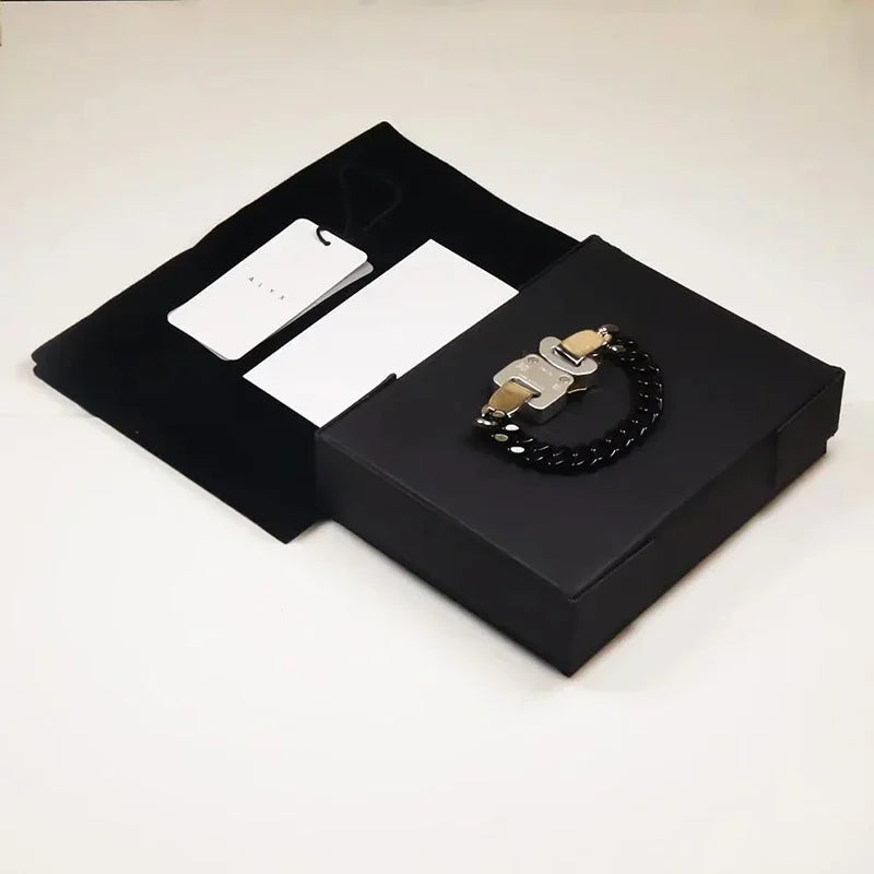 Unisex Street Fashion Trend 1017 ALYX 9SM Functional Bracelet Gift Box Packaging Open Buckle Men Women ALYX Accessories