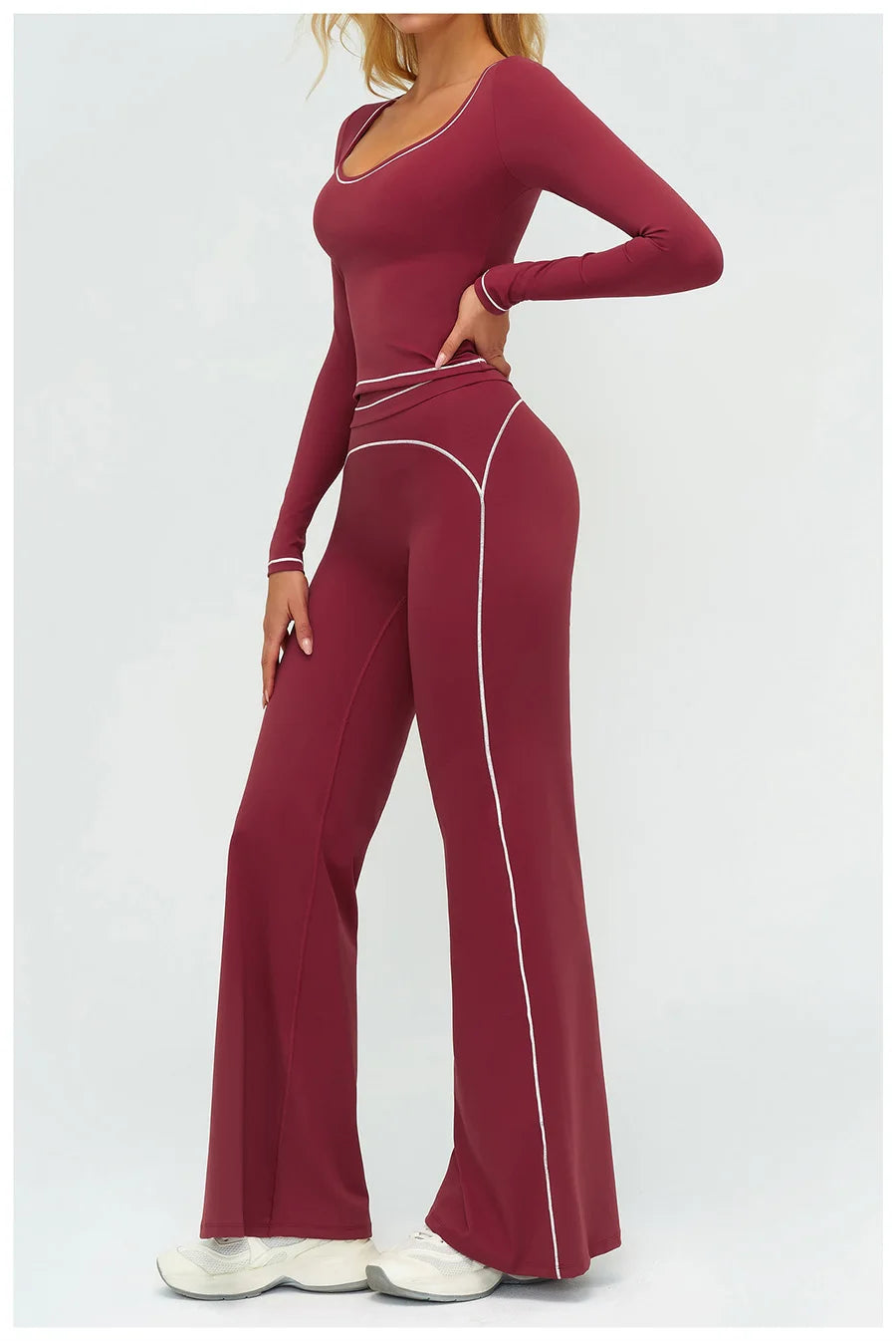 Yoga Set 2PCS Gym Clothes Sportswear Workout Outfits Women Long Sleeve Top Tracksuits Fitness Sports Bra Running Shorts Leggings