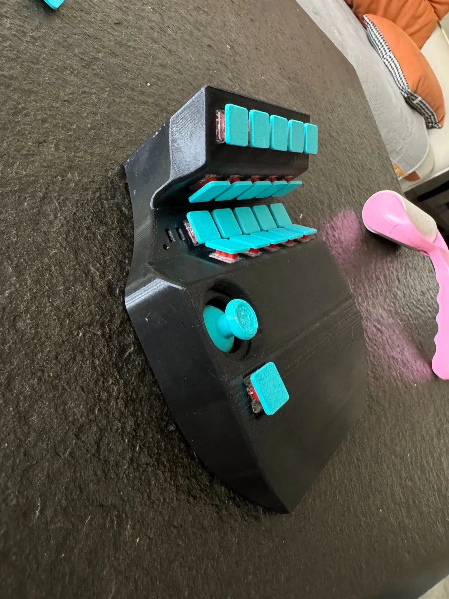 NEW One Hand Curved Gaming Keyboard Custom Wired Welding Joystick QMK Ergonomics Change Keys Online for Gaming Teclado
