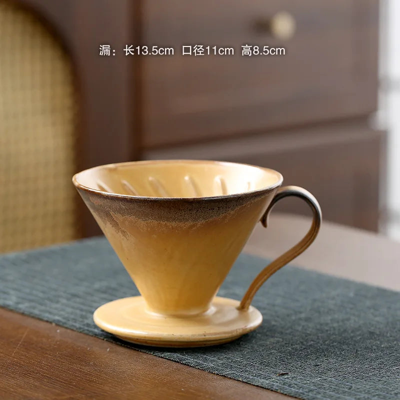 Ceramic V60 Coffee Dripper Funnel Large Capacity Sharing Pot Hand Pour Tool