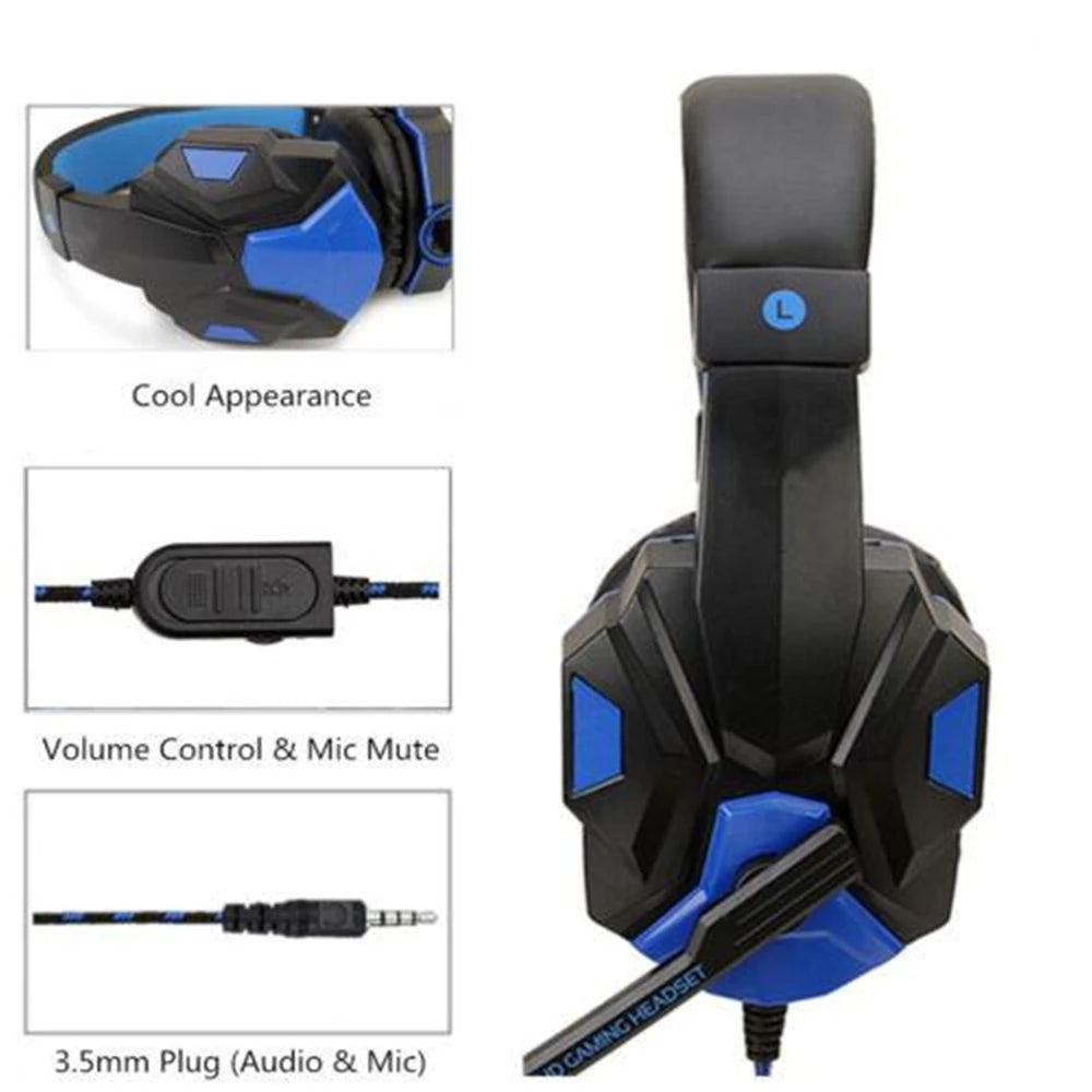 3.5mm Gaming Wired Gaming Headphones With 120° Adjustable HD Microphone For Computer PS4 PS5 Xbox Bass Stereo PC Gaming Headset