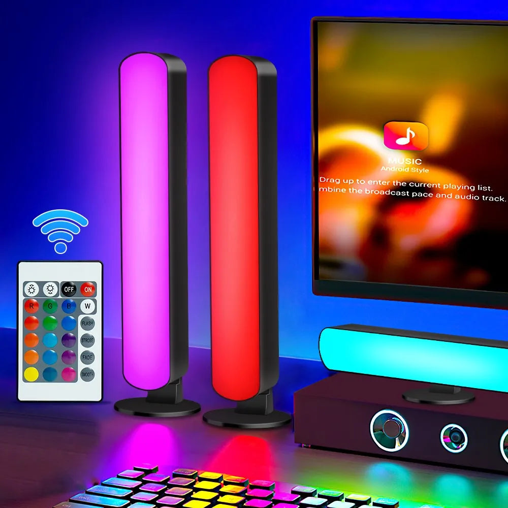 Music Sync LED Night Light Bars RGB Atmosphere Lamp With Remote Control For Gaming TV Bedroom Decoration Desktop Lamp