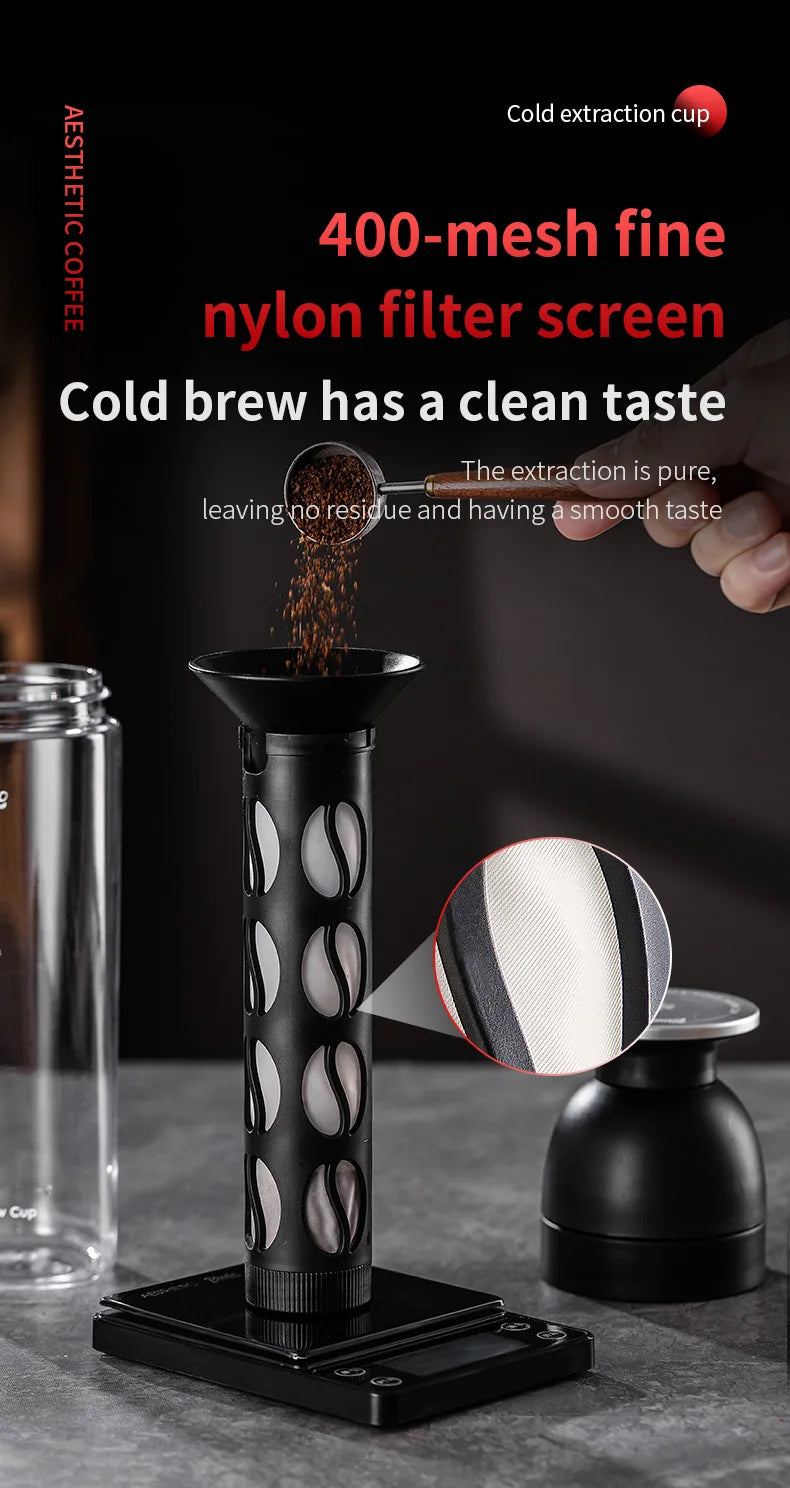 Bincoo Ice World Cold Brew Coffee Cup Portable Cold Steep Bottle Tritan Material Heat Resistant Travel Water Bottle for Home