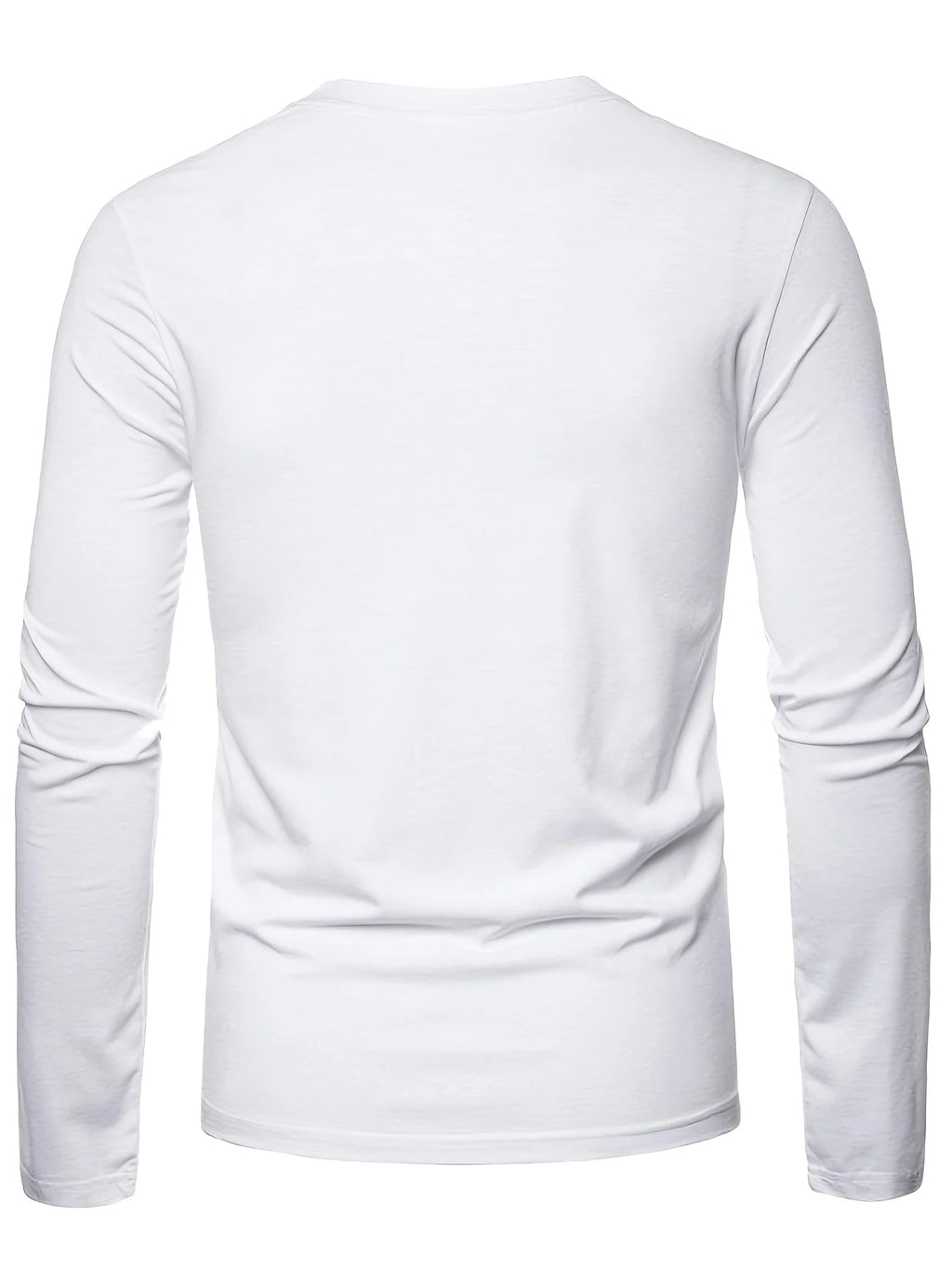 2025 New Men's Casual Long-sleeved Striped and Eagle Emblem Breathable Round-neck Long-sleeved T-shirt Multi-functional Clothing