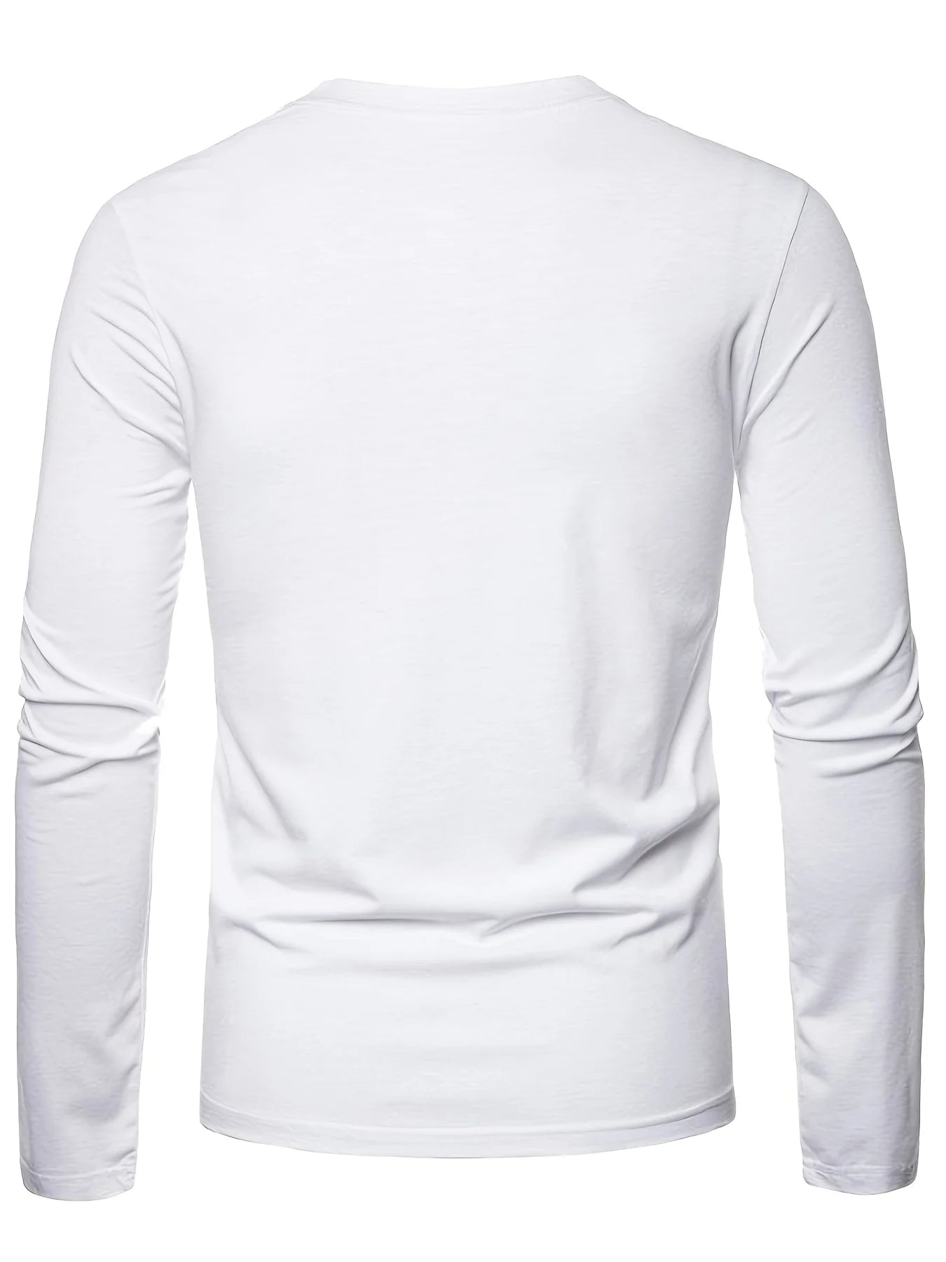 2025 New Men's Casual Long-sleeved Striped and Eagle Emblem Breathable Round-neck Long-sleeved T-shirt Multi-functional Clothing