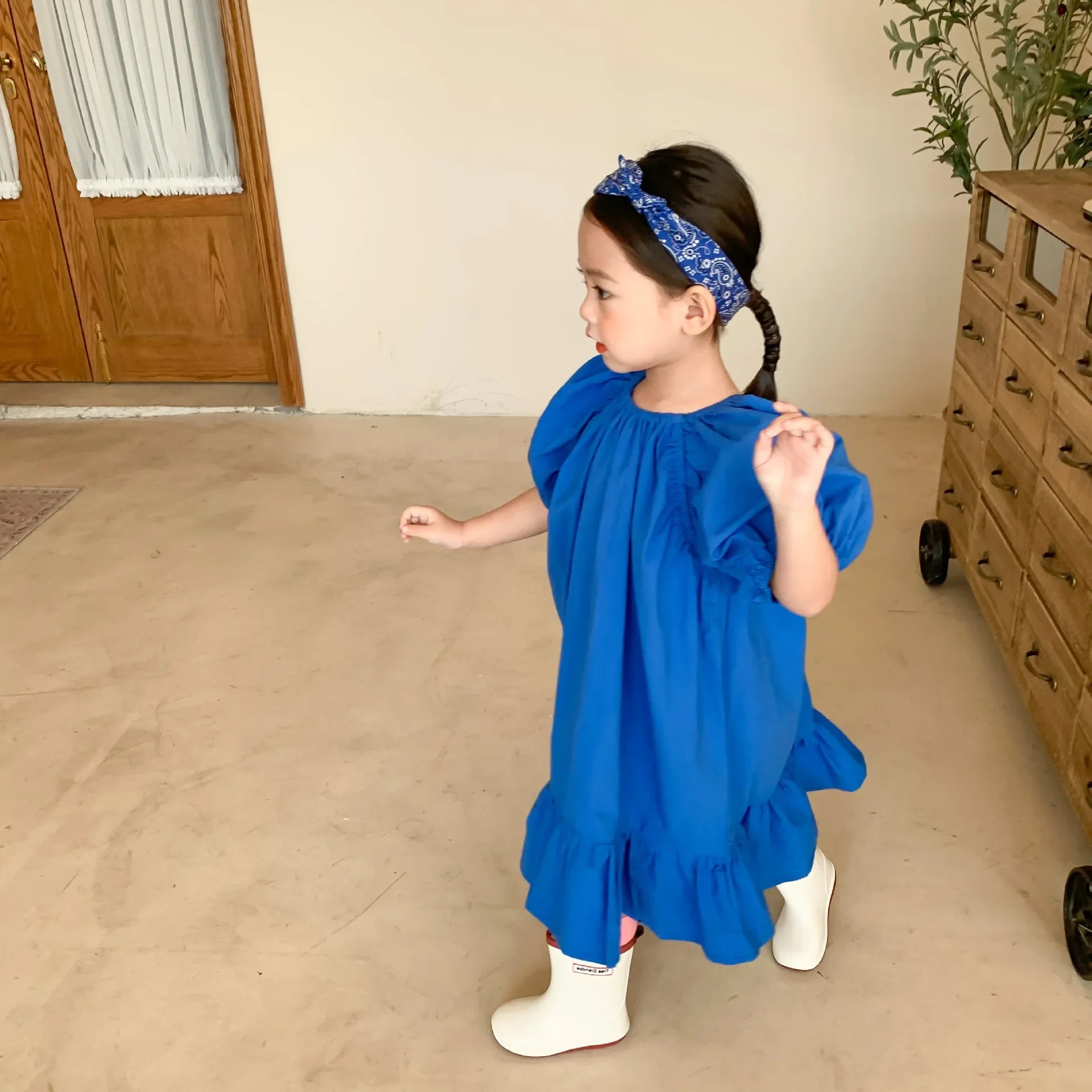 Girls Fashion Pink Princess Dress Kids Summer Puff Sleeve Casual Dresses Children Korean Style Mesh Clothing Gift Lolita Dress