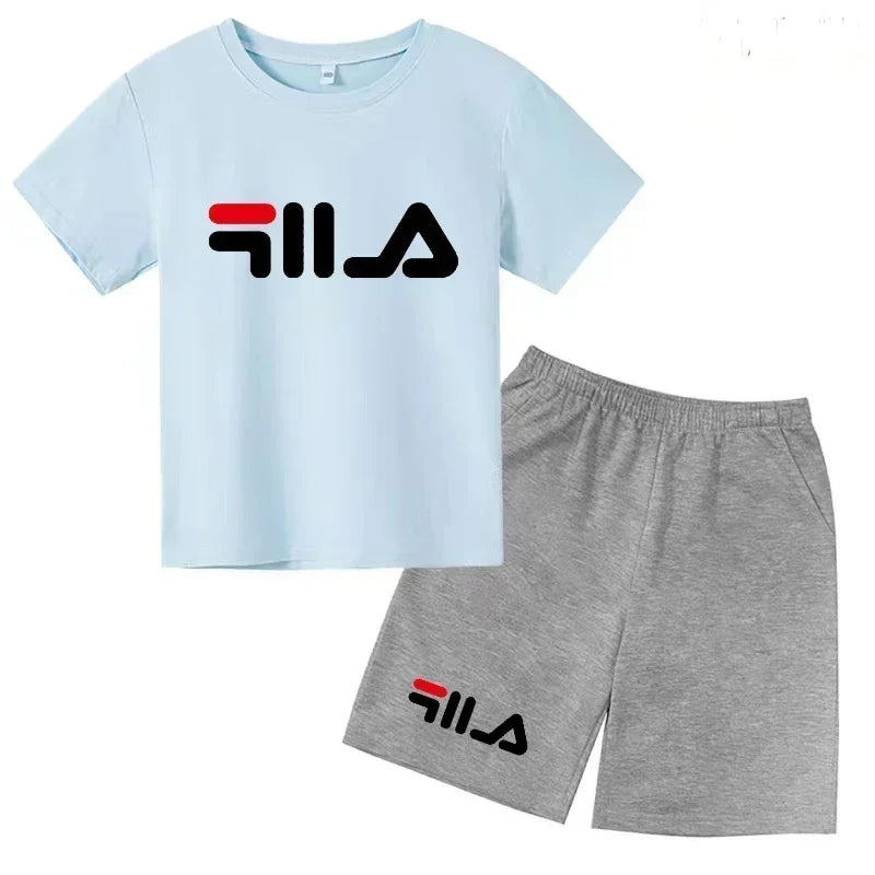 2-13Y Kids Spring & Autumn Casual Cartoon & Letter Print 2-Piece Set Hoodie & Jogging Pants Tracksuit Outfits for Boys & Girls