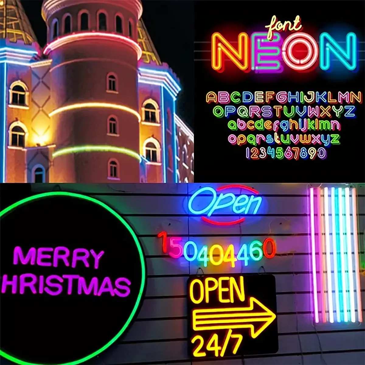 LED Neon Strip RGBIC Gaming Ambient Lighting DC 5V Waterproof  Flexible Ribbon Tape Neon Lights With Bluetooth Music Control