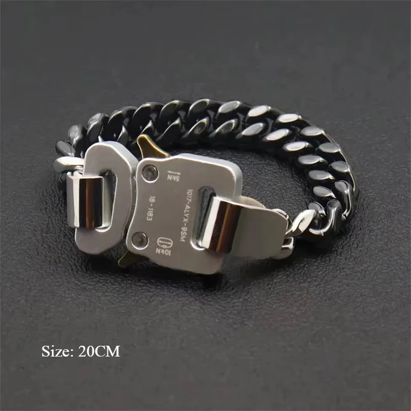 Unisex Street Fashion Trend 1017 ALYX 9SM Functional Bracelet Gift Box Packaging Open Buckle Men Women ALYX Accessories