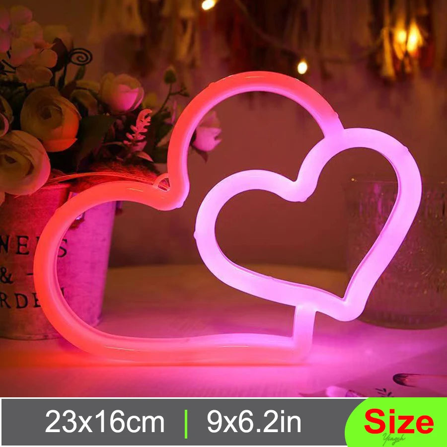 LED Bright Neon Light Night Gamepad Fire Moon Star Sign Modeling Lamp Room Wall Art Decoration Wholesale Xmas Birthday Wedding