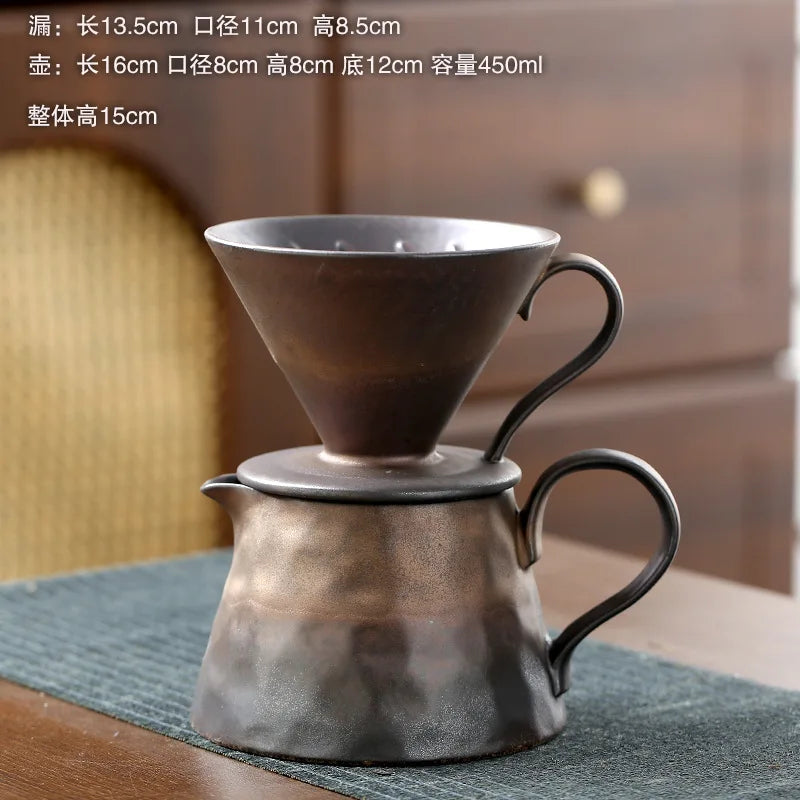 Ceramic V60 Coffee Dripper Funnel Large Capacity Sharing Pot Hand Pour Tool