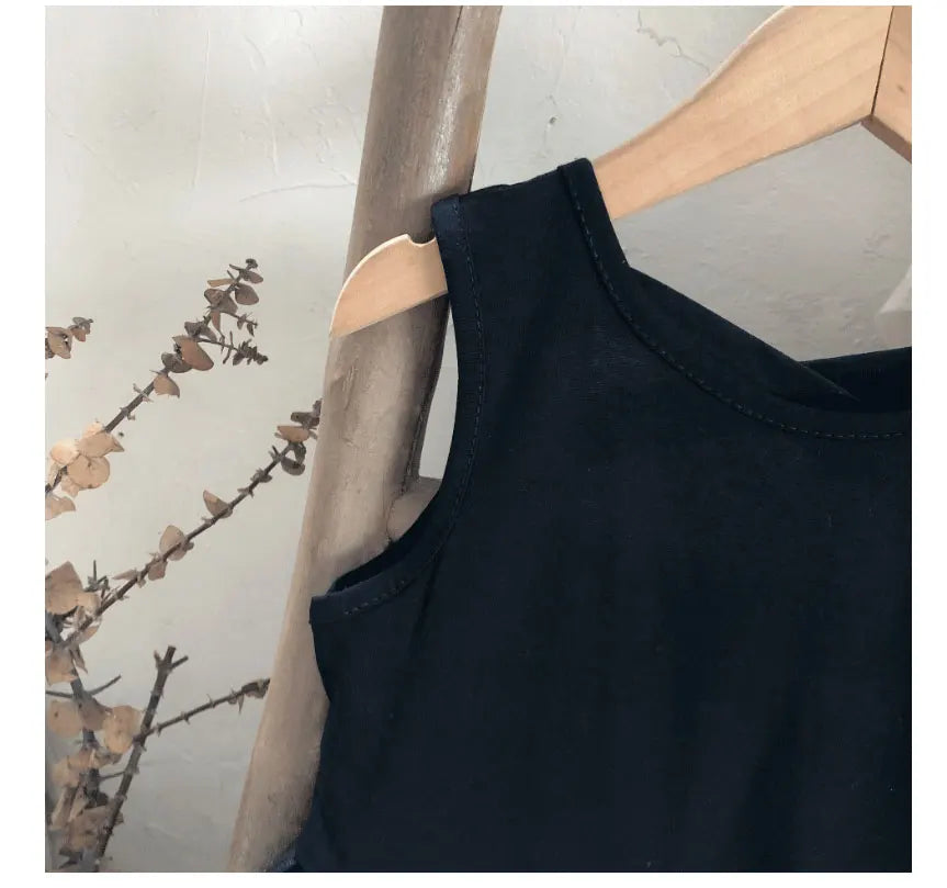 2024 Summer Girls Elegant Goth Dresss Black Sleeveless Tutu Dress Backless Off Shoulder Party Kid Dresses 2 3 4 5 6 8 Years Old