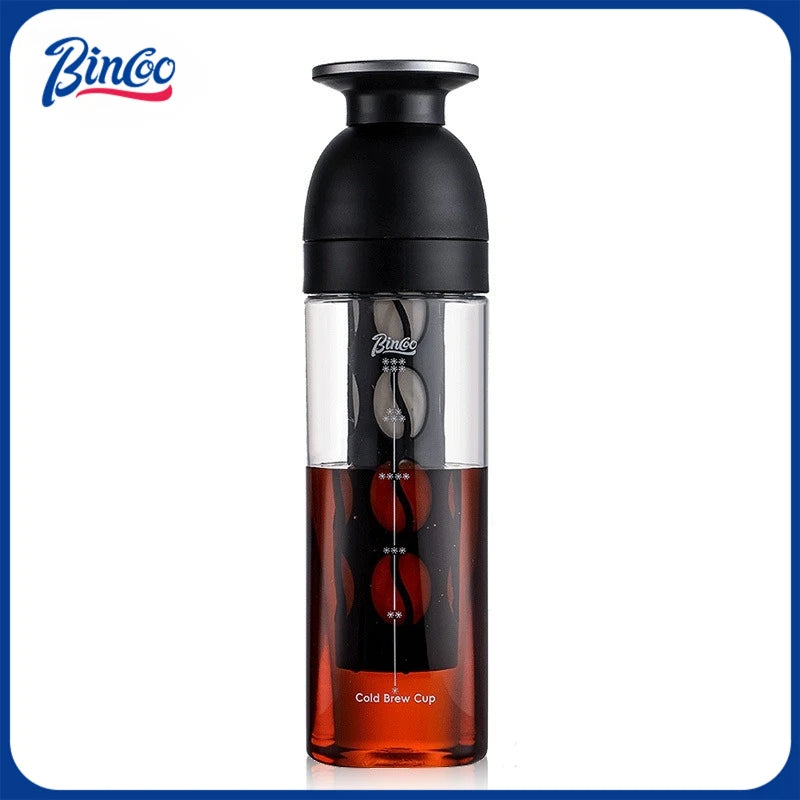 Bincoo Ice World Cold Brew Coffee Cup Portable Cold Steep Bottle Tritan Material Heat Resistant Travel Water Bottle for Home
