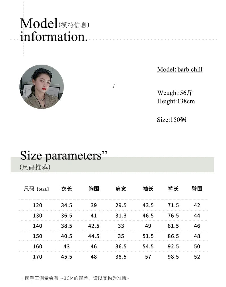 chic teenage girls clothes set Design short suit jacket+Customized ripped wide leg pants 2pcs junior kids suit child outfits 12