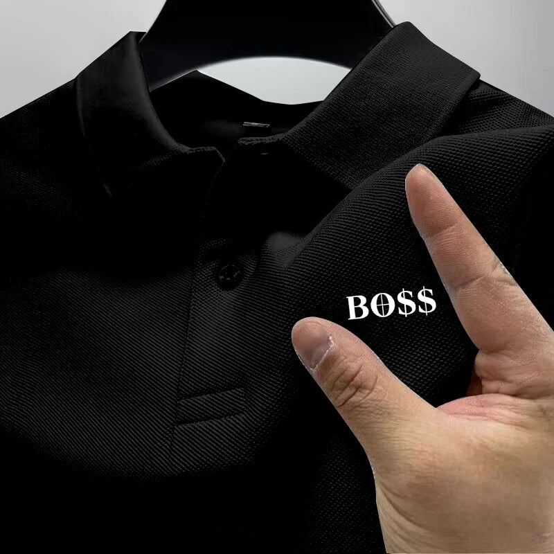 2026 Fashion Men's Multifunctional Business Polo Shirt - Classic Design Suitable for Work and Travel, Multi-Color T-Shirt Top