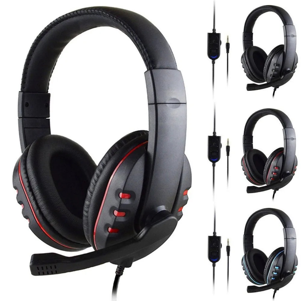 3.5mm Wired Gaming Headphones Music Earphones For PS4 Play Station 4 Game PC Chat Computer Headset With Microphone Dropshipping