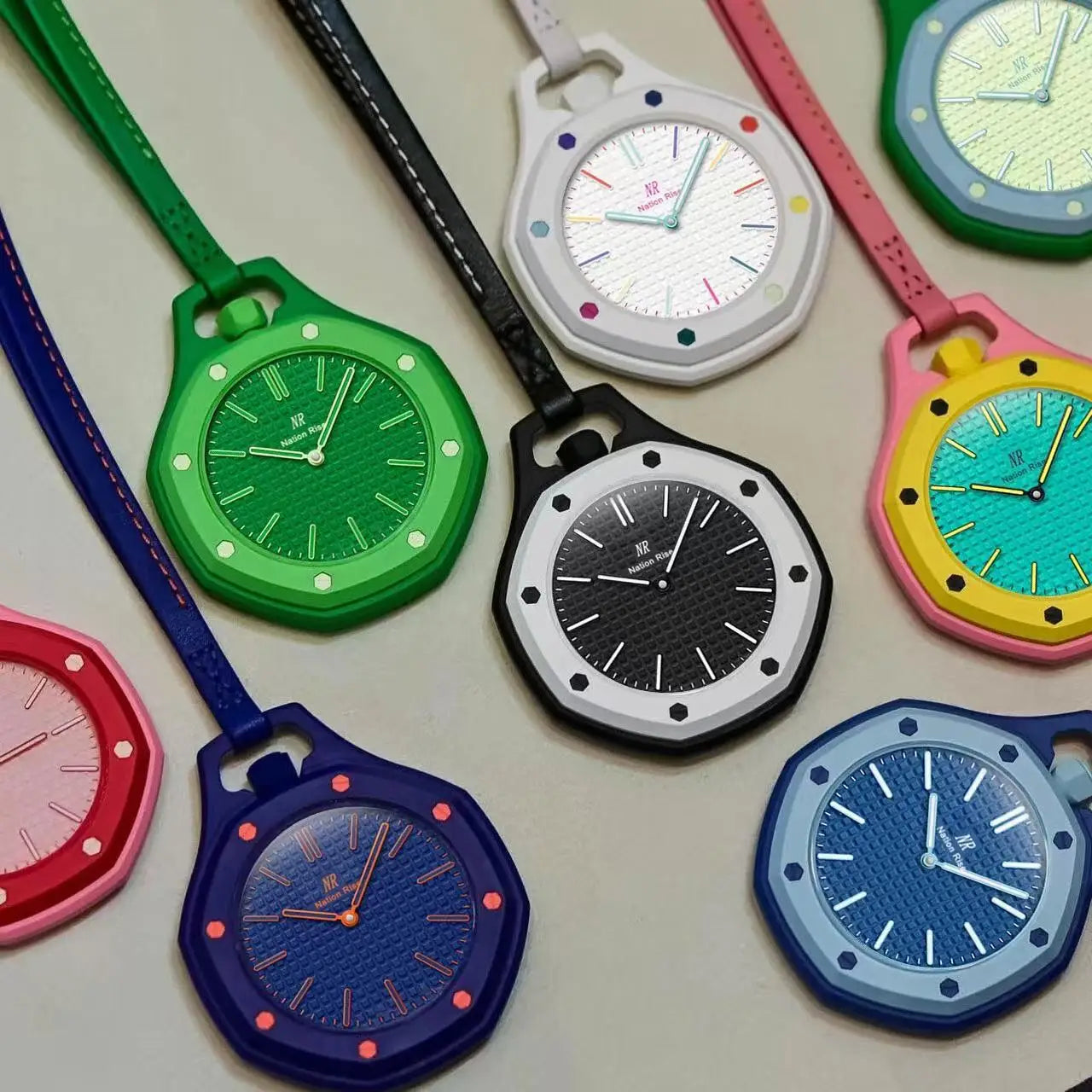 2026 New AP Collaboration Pocket Watch Fashion Quartz Wristwatch Waterproof Leather Strap Pendant Hanging Watch