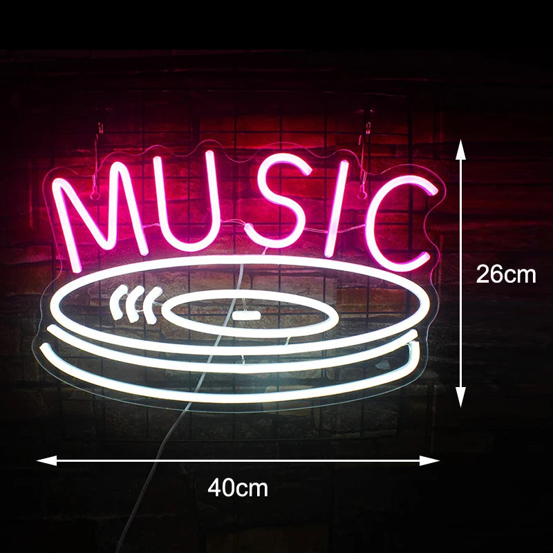 Game Neon Sign Light LED Gaming Zone Room Music Game Handle Nightlight Custom Business Logo Decor Bar Internet Cafe Shop Party