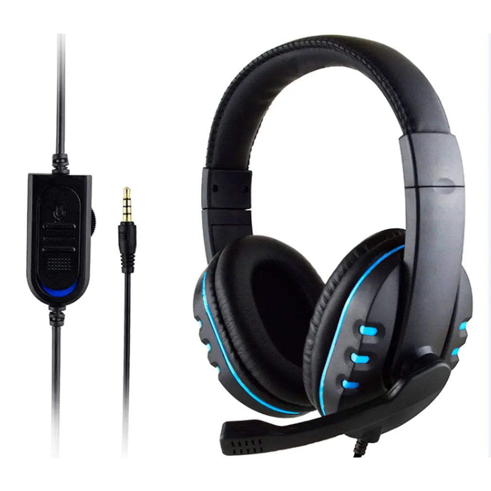 3.5mm Wired Gaming Headphones Music Earphones For PS4 Play Station 4 Game PC Chat Computer Headset With Microphone Dropshipping