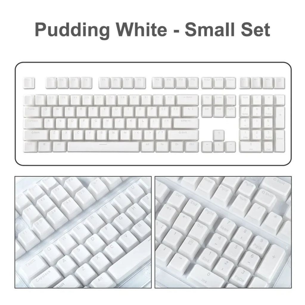 Pudding Keycaps, PBT Shine Through Keycaps 130 Keys Set OEM Profile, for 100%, 75%, 65%, 60% Keyboard for Mechanical Keyboard
