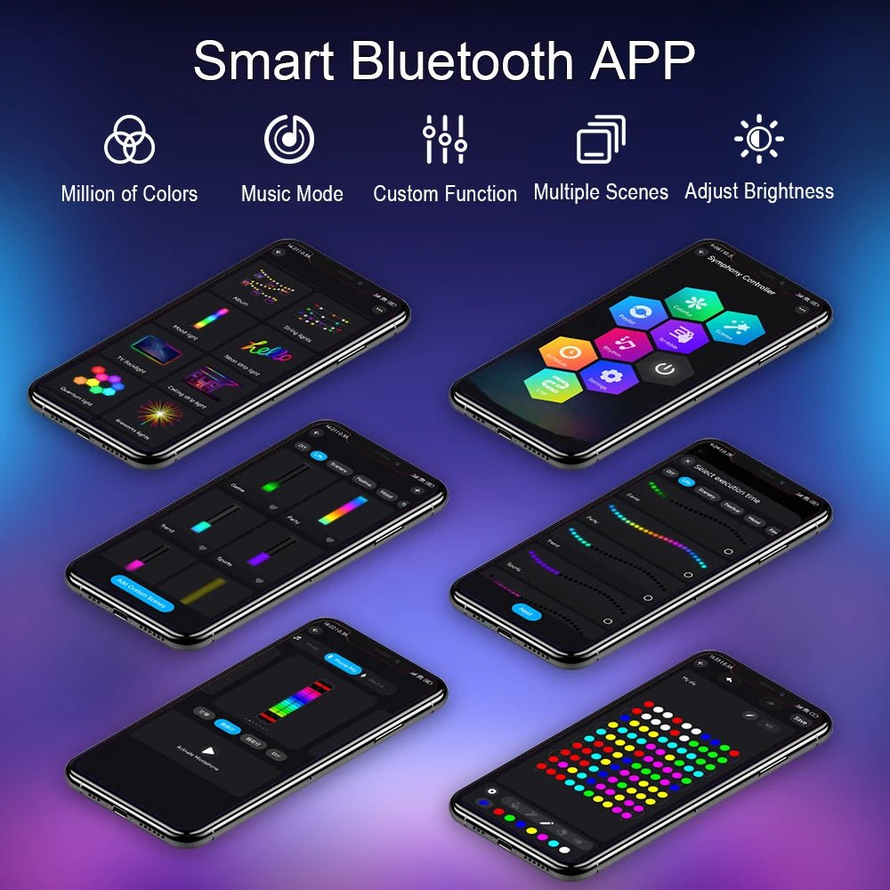 Smart Slim RGB Mood Light, Desktop Gaming Light, 16 Million Colors, 286 Scenes and 3 Synced Music Modes for Living Room