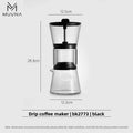 muvna Cold Brew Coffee Maker 600ml Adjustable Water Flow Dripper Iced Coffee Tea Brewer Stainless Steel Filter Home Barista Tool
