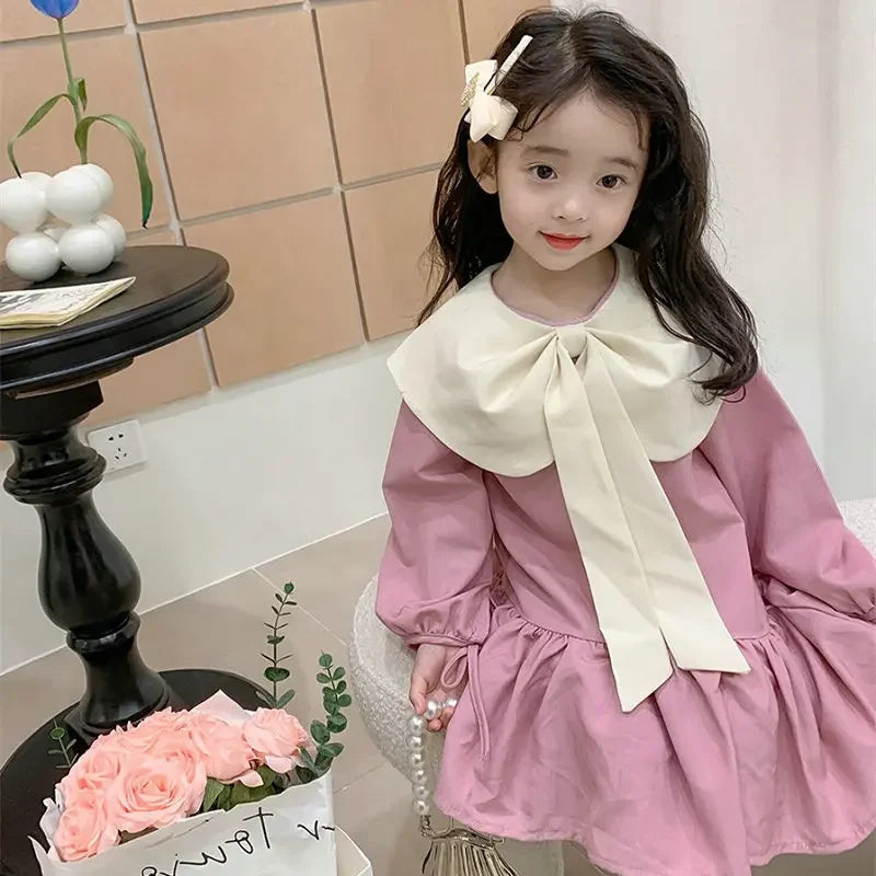 Girls Fashion Pink Princess Dress Kids Summer Puff Sleeve Casual Dresses Children Korean Style Mesh Clothing Gift Lolita Dress