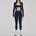 3PCS Yoga Suit Women Tracksuit Sports Outfits Gym Set Running Workout Clothes Long Sleeve Sports Bra Athletic Wear Yoga Clothing