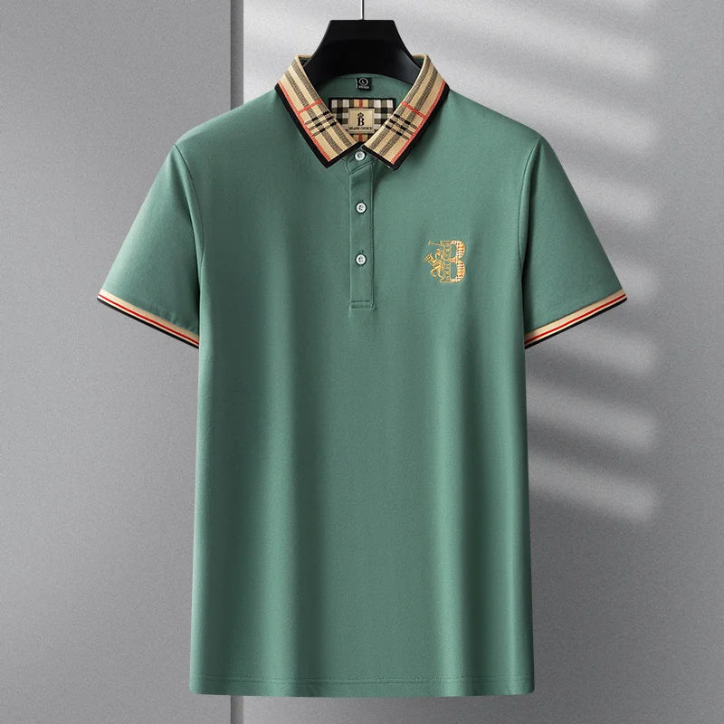 2025 new luxury men's short sleeved summer high-quality designer boutique brand embroidered polo shirt business casual T-shirt