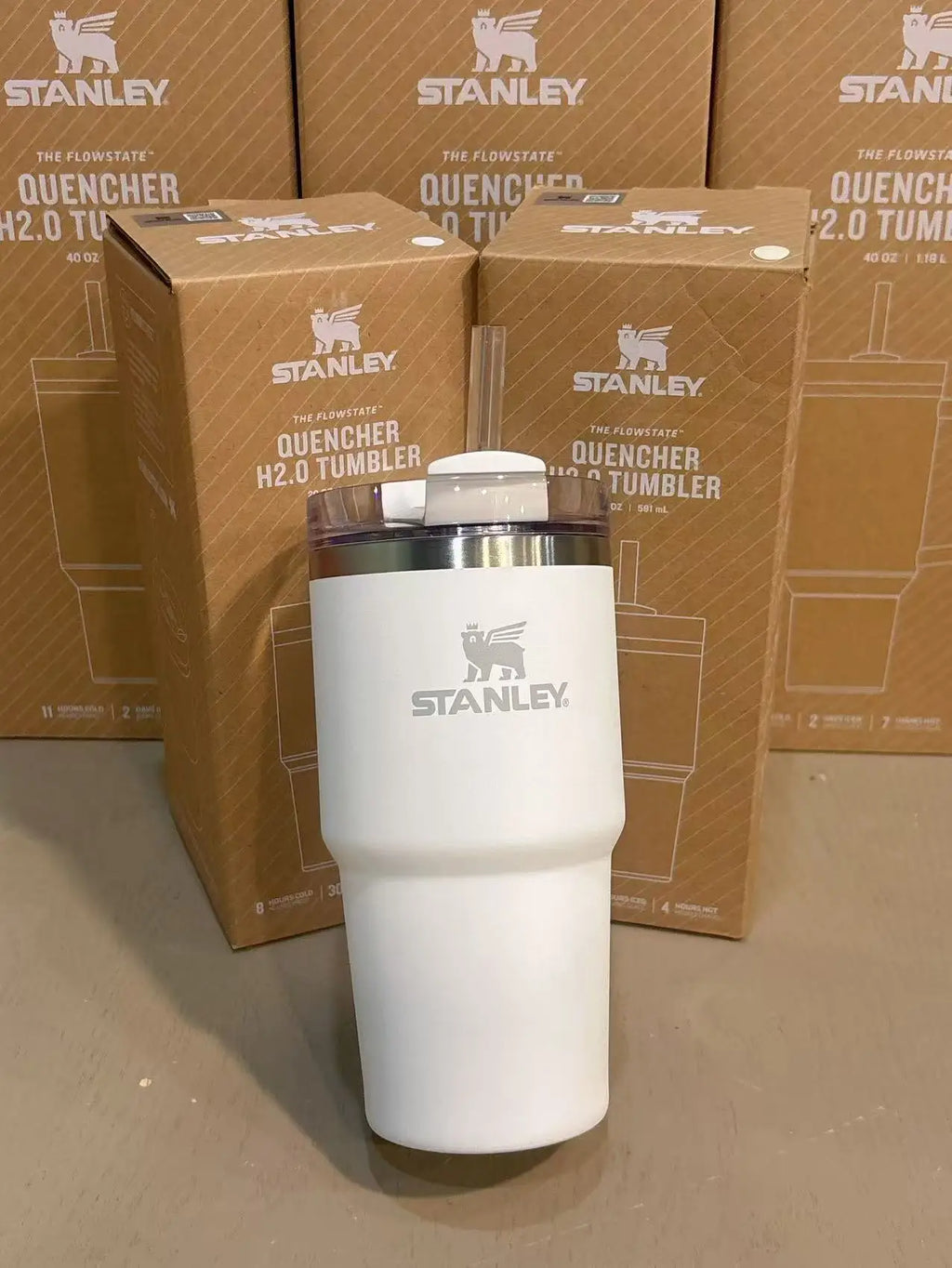 STANLEY ADVENTURE H2.0 20oz Scene Thermal Tumbler Wide Mouth Easy Clean Insulated Water Bottle Lightweight For Mountaineering