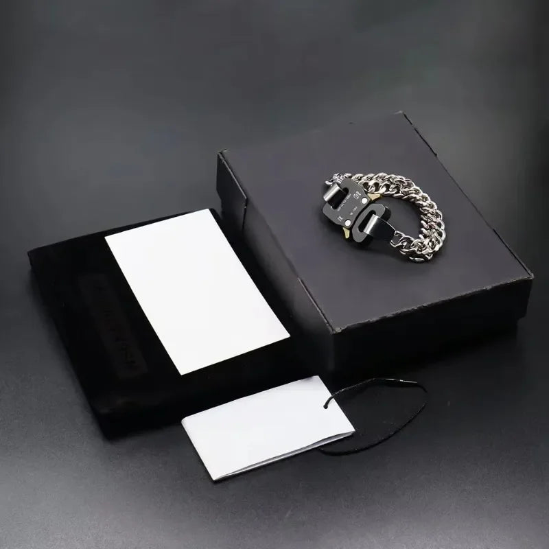 Unisex Street Fashion Trend 1017 ALYX 9SM Functional Bracelet Gift Box Packaging Open Buckle Men Women ALYX Accessories
