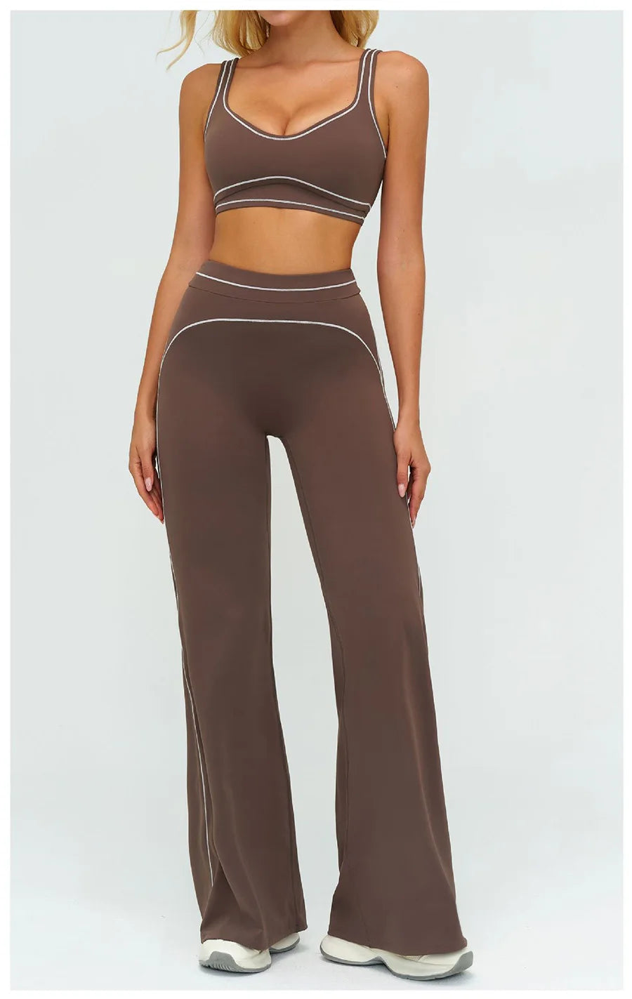 Yoga Set 2PCS Gym Clothes Sportswear Workout Outfits Women Long Sleeve Top Tracksuits Fitness Sports Bra Running Shorts Leggings