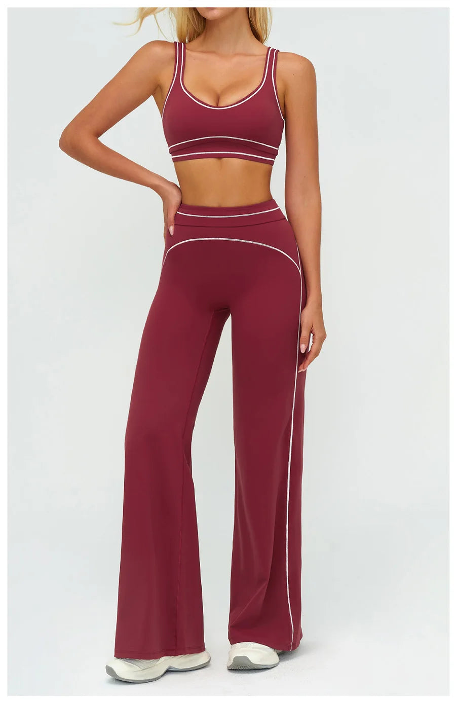 Yoga Set 2PCS Gym Clothes Sportswear Workout Outfits Women Long Sleeve Top Tracksuits Fitness Sports Bra Running Shorts Leggings